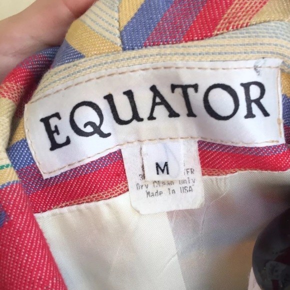 SOUTHWESTERN MEXICAN SERAPE BLANKET JACKET M USA!! - Picture 6 of 8